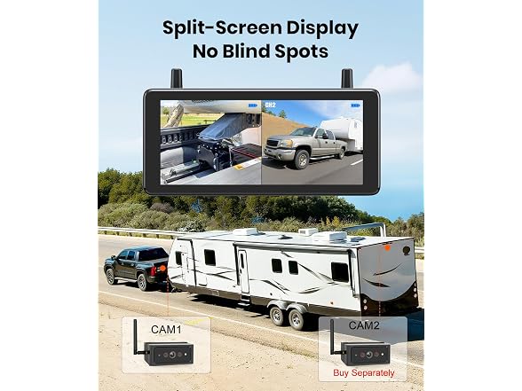 AUTO-VOX 7.2" Wireless Backup Camera