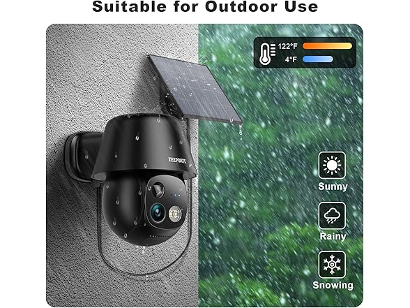 Solar Security Cameras | 2K 360 degree