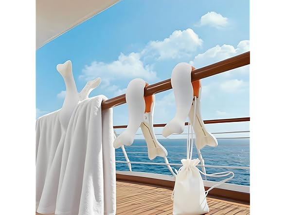 Whale-Shaped Beach Towel Clips 6Pk