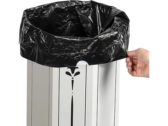 happimess HPM1301C-SET2 Fleur 25-Gallon Traditional Classic Disposable Corrugated Cardboard Event Trash Can and Recycling Bin for Home, Kitchen, Laundry Room, Bathroom, Bridal Ivory (Set of 2)