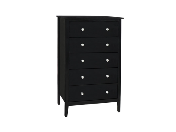 Jela Easy Pieces 5 Drawer Dresser- Black