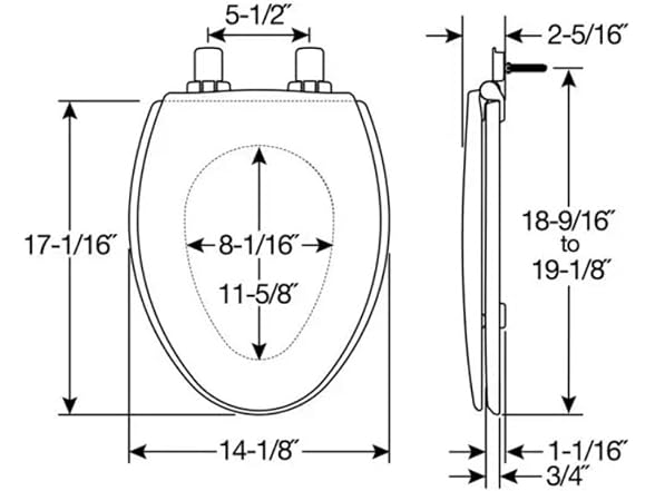 TOILET SEAT ELNG WOOD WH