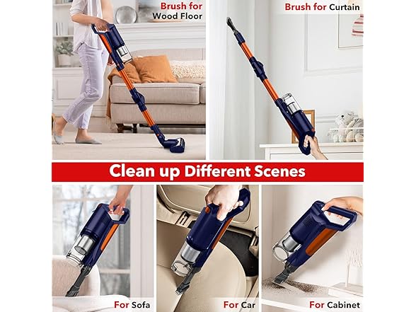 Whall EV-691 Whall Cordless Vacuum Cleaner, 25kPa Suction 