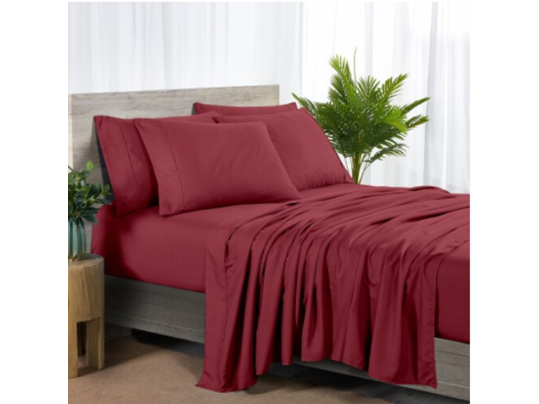 Bibb Home 2000 Count 6-Piece Bamboo Sheet Set with Suregrip