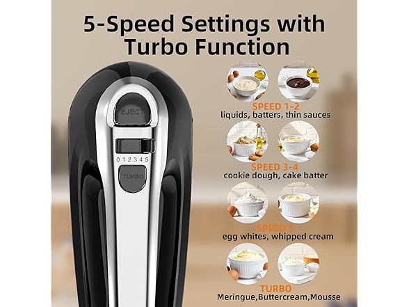Stand Mixer Electric Kitchen Mixer, 4.8 QT Auto-Rotating Bowl & Beater Tilt-Head 2-IN-1 Standing Hand Mixer, 250 Watt 5-Speed with Turbo Boost Household Mixer with Beaters & Dough Hooks for Baking (Open Box)