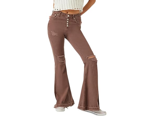 Forever 21 Women (27) Recycled Cotton Jeans Brown