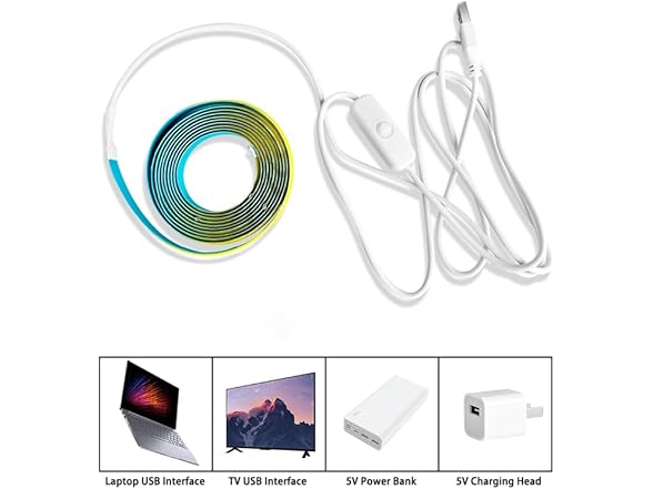 FACAIDENG USB LED Strip With Switch