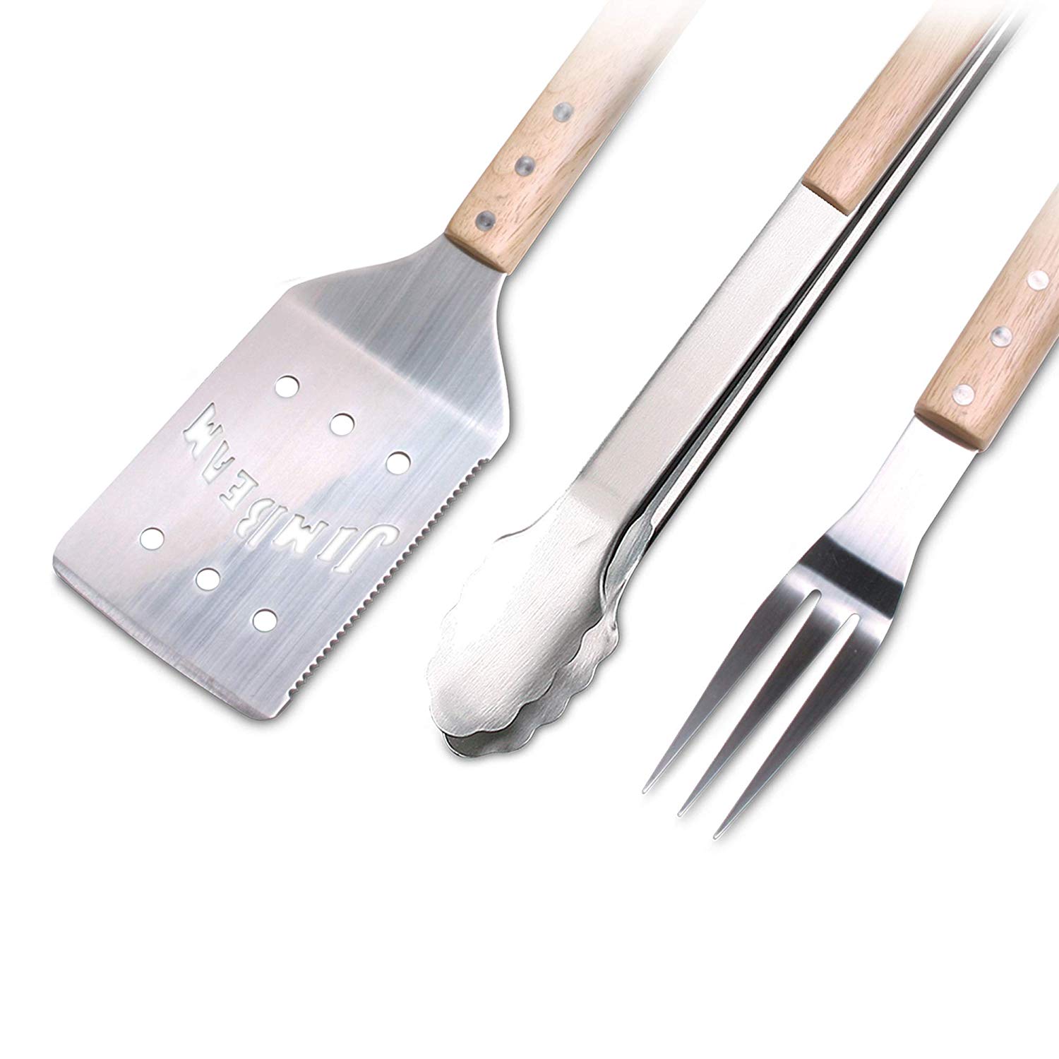 Stainless Steel & Wood Grilling Tool Set - Gallery 7
