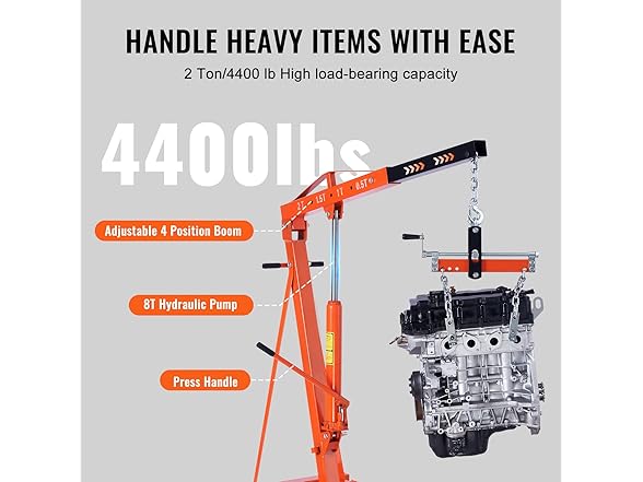 VEVOR Hydraulic Engine Hoist with Lever