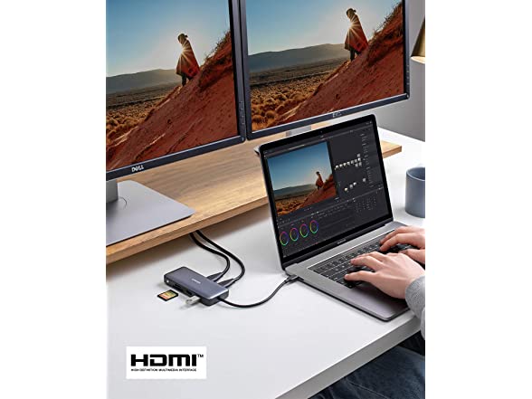 Anker A83800A1 PowerExpand8-in-1 USB-C PD Media Hub Gray (Open Box)