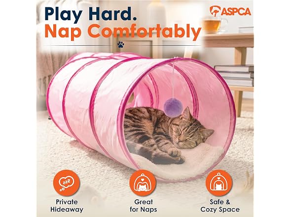 ASPCA Cat Tunnel with Rattle Toy