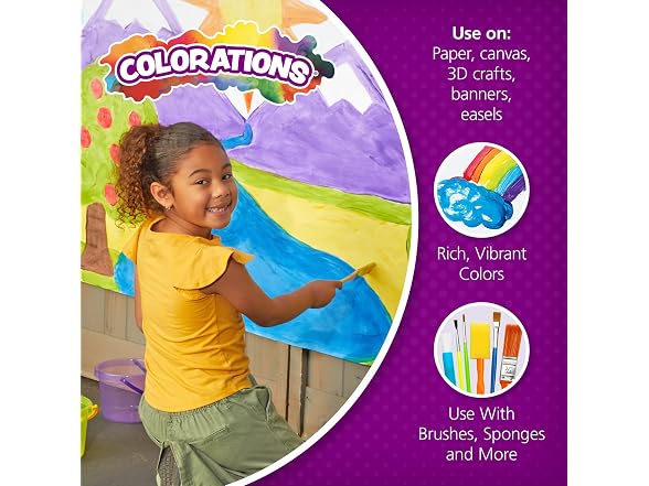 Colorations-WSTYE Washable Tempera Paint,