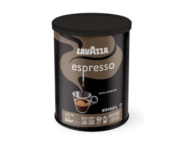 (4-Pack) Lavazza Espresso Ground Coffee, Medium