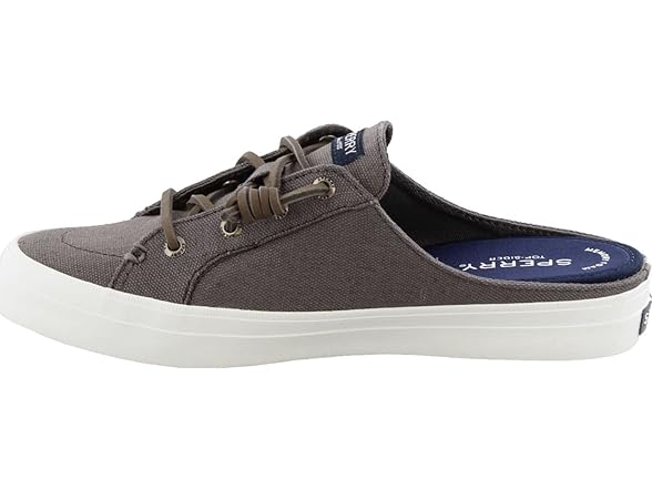  Sperry Crest Vibe Mule Canvas Grey 7.5