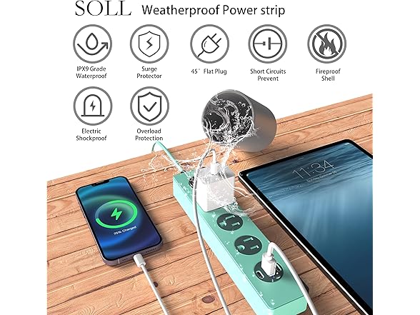 SOLL Weatherproof Power Strip