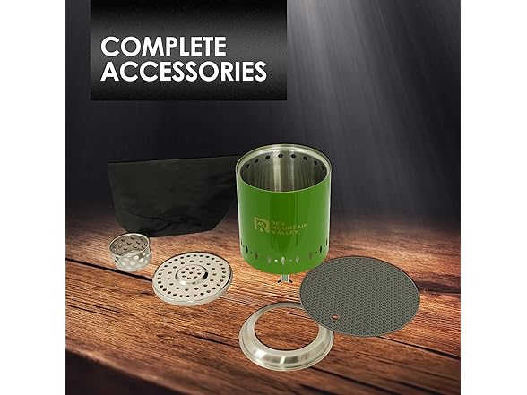 Red Mountain Valley Smokeless Tabletop Fire Pit, Green