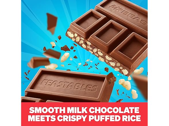 Feastables Milk Choc Crunch Bar 10ct 2.1