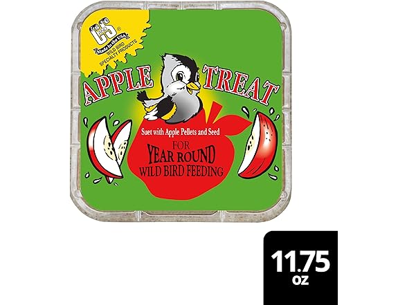 C&S Apple Suet Treat, 11.75 Ounce, 8 Pack