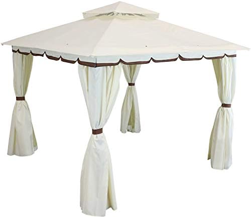 Sunnydaze Decor CRE-113 10 x 10ft Gazebo Cream Cream