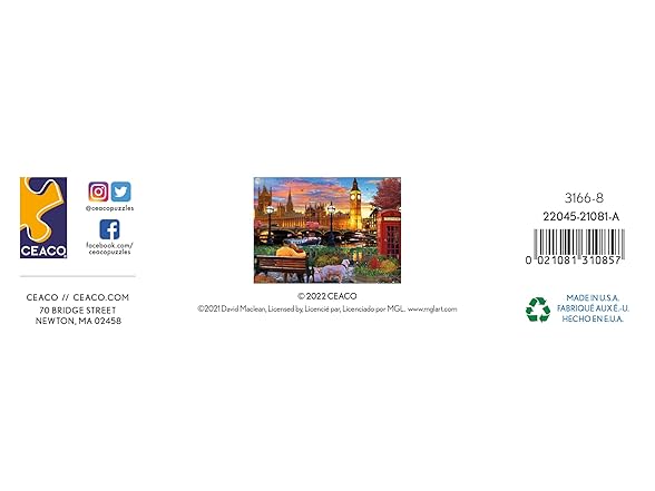 The Thames in London - 1000 Piece Jigsaw Puzzle