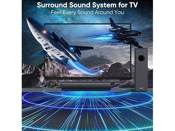 Saiyin Soundbar with 4'' Subwoofers