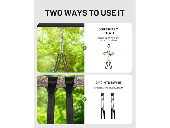 Everyfun 60" Tree Swing for Kids and Adults