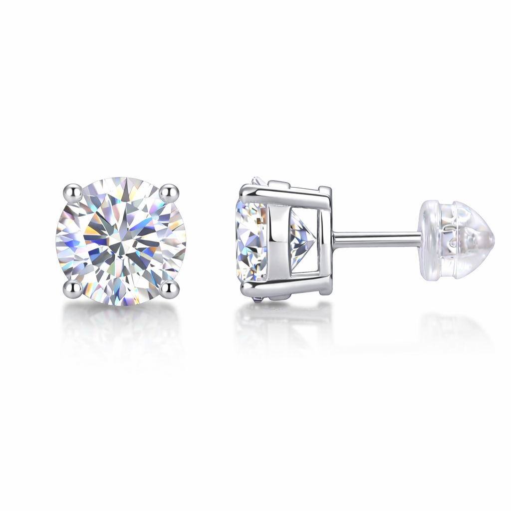 Moissanite Stud Earrings - Gallery 10