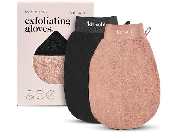 Kitsch Exfoliating Glove – Exfoliating Mitt 2pc