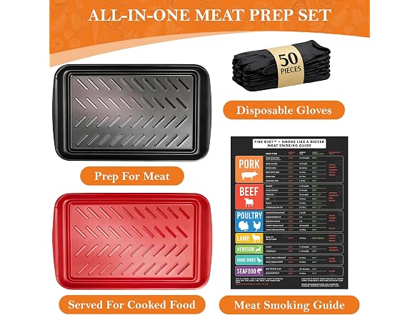 FIRERIOT Grilling Prep and Serve Trays, 17.1" x 10.5"