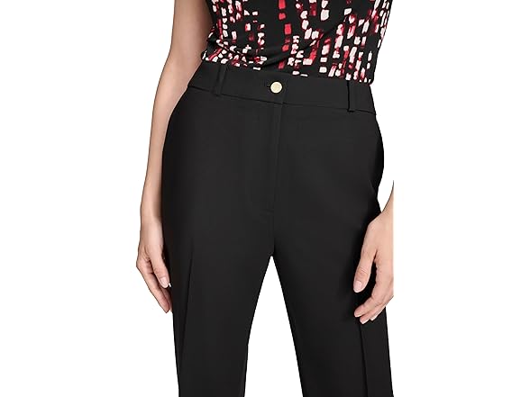 HALSTON Women Flare Leg Woven Suiting Pant