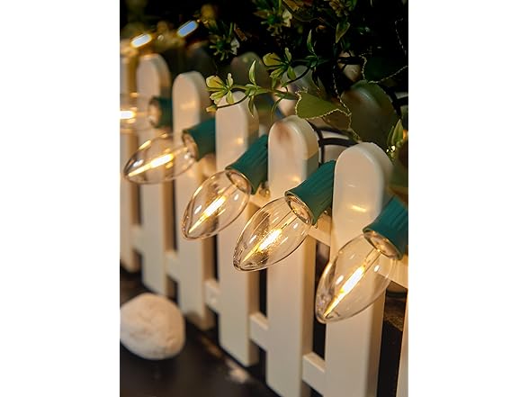 Brightown Vintage C9 LED Christmas Lights Outdoor, 100ft