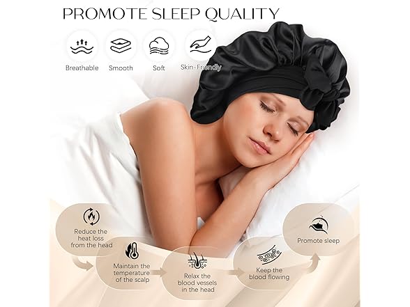 Flaviao Silk Bonnet for Sleeping