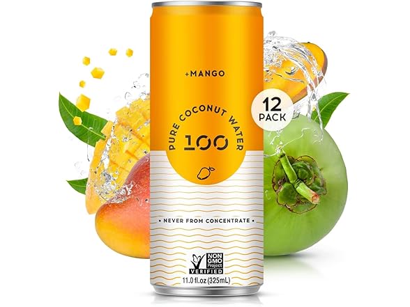 12PK 100 Coconuts Mango Pure Coconut-100%