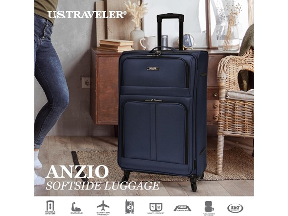U.S. Traveler Anzio Softside Spinner 26" Checked