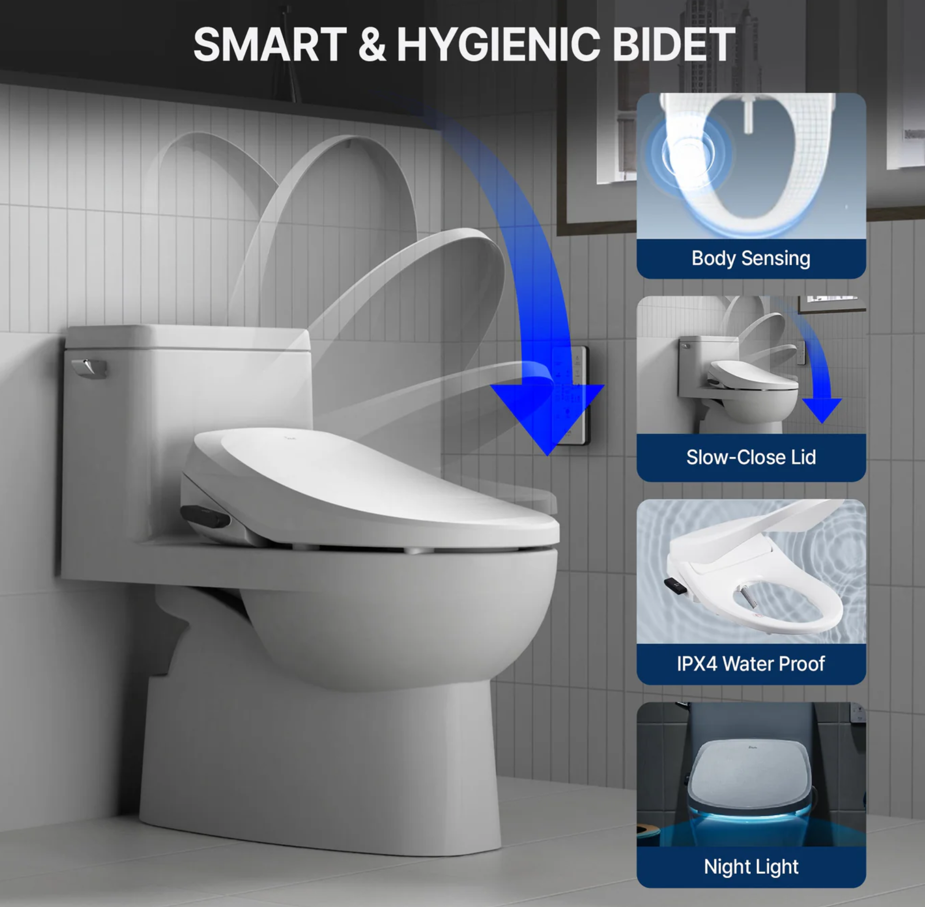Inus R31 Electronic Bidet Heated Seat & Wireless Remote - Gallery 14