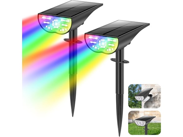 TOBUSA RGB Outdoor Solar Spot Lights