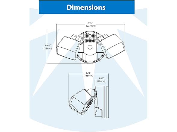 LED Security Flood Light White PIR
