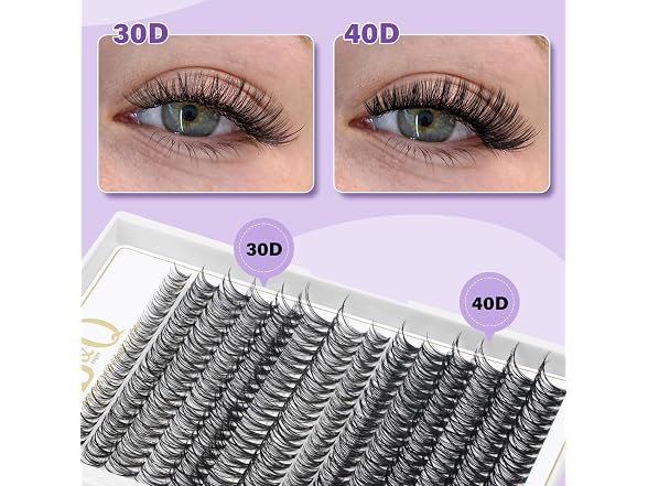 B&Qaugen Lash Clusters Kit, 280 Pieces