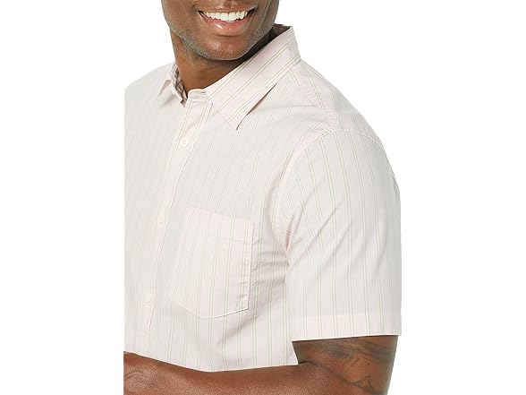 Amazon Essentials Mens SS Poplin Shirt Stripe