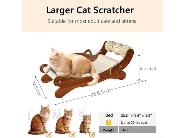 Cat Scratch Pad with Replacement Scratching Felt