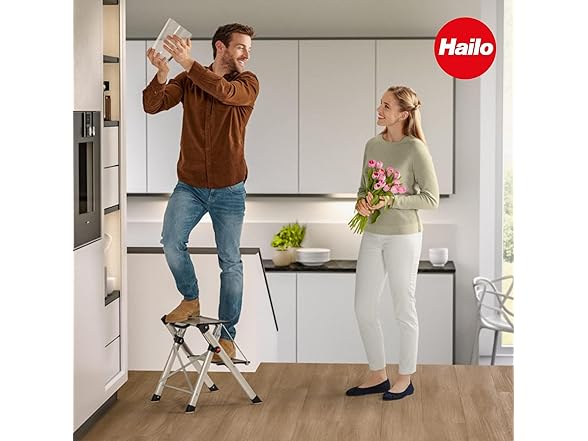 Hailo MK80 Mini (Aluminum) Mini Steel Step Stool