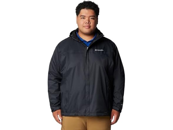 Columbia Mens II Rain Jacket, 1X & 2X