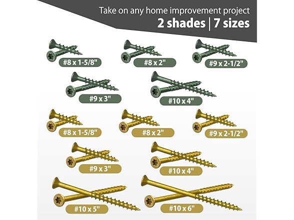 Decking Screws #8 2" Gold 100pc