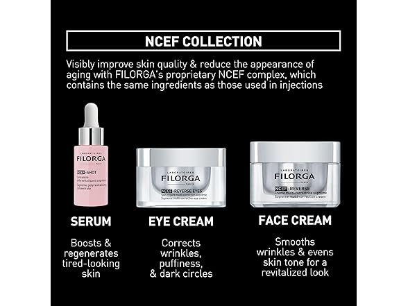 Filorga NCEF-Shot Anti-Aging Serum, Concentrated Wrinkle Reducing Treatment
