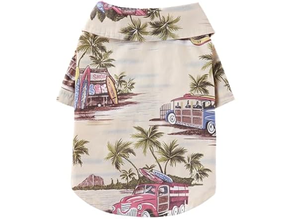 Tangpan Summer Pet Daisy Hawaiian Beach Plai
