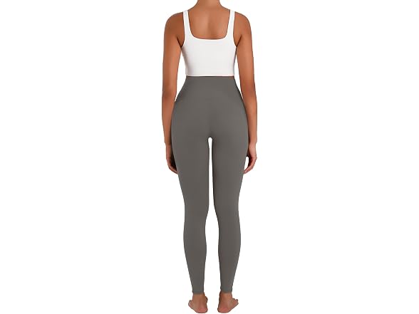 Sunzel Womens Leggings 28in L Charcoal Grey W/Pockets