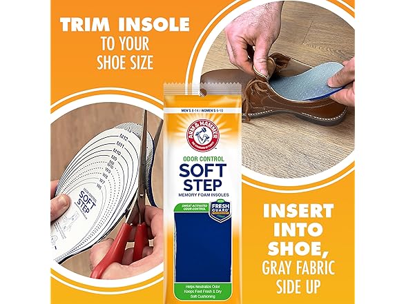 Arm & Hammer Soft Step Memory Foam Insoles