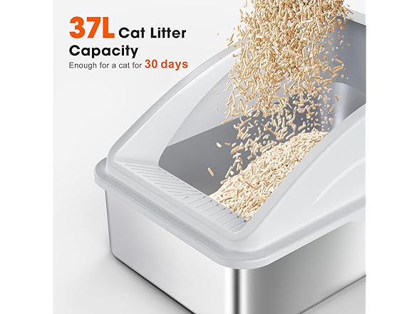AIPERRO 2 Pack Stainless Steel Cat Litter Box