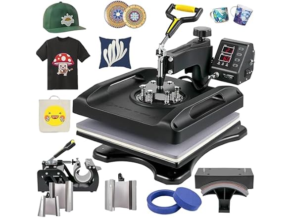 VEVOR Heat Press Machine 8 in 1 Combo 15x15