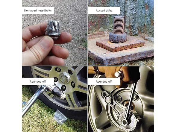 10pcs 9-19mm Damaged Bolts Nuts Remover Set Short